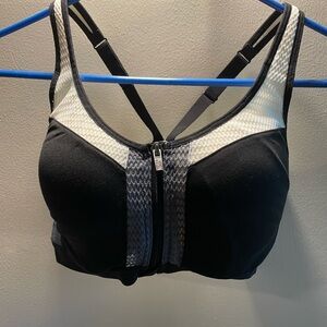 Victoria's Secret Sport Black, Gray and White Sports Bra with Breathable Comfort